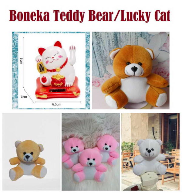 Boneka Teddy Bear Figur Lucky Cat