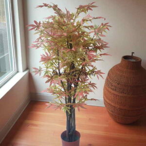 Pohon Maple Jepang Plastik 150 cm Artificial Maple Tree 5 Ft Hiasan Tanaman Plastik Estetik Indoor Tahan Lama