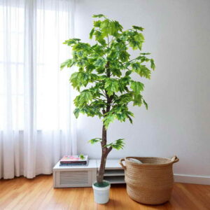 Pohon Maple Kanada Artificial 120 cm Artificial Maple Tree 4 Ft Tanaman Hias Aesthetic Ruang Tamu Koridor Balkon