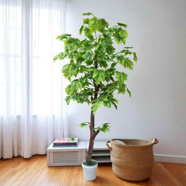 Pohon Maple Kanada Artificial 120 cm Artificial Maple Tree 4 Ft Tanaman Hias Aesthetic Ruang Tamu Koridor Balkon
