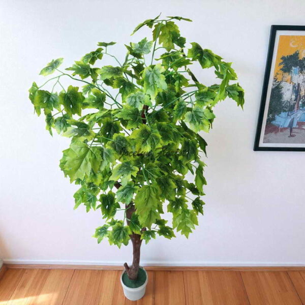 Pohon Maple Kanada Artificial 120 cm Artificial Maple Tree 4 Ft Tanaman Hias Aesthetic Ruang Tamu Koridor Balkon - Image 2