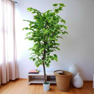 Pohon Maple Kanada Tiruan 150 cm Artificial Maple Canada Tree 5 Ft Tanaman Palsu Indoor Ruang Tamu Koridor Balkon