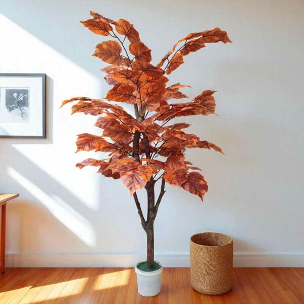 Pohon Sri Gading Plastik 120 cm Artificial Calladium Tree Aesthetic Pohon Palsu Hiasan Interior Indoor Sudut Ruangan Estetik - Image 2