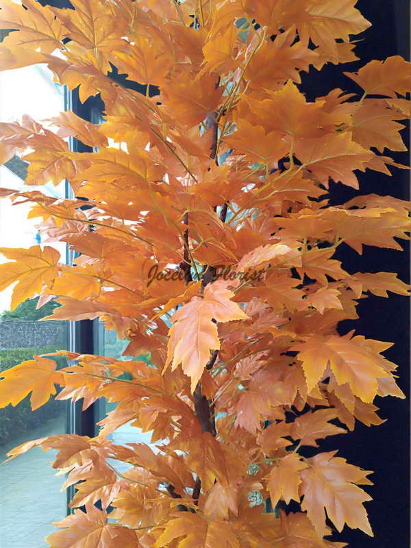 Pohon Maple Palsu Besar Topiary Tinggi 210cm Tanaman Artifisial Realistis Warna Natural Autumn Estetik Premium - Image 3