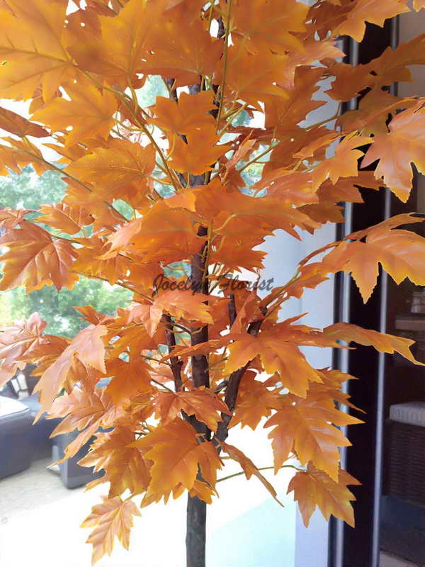 Pohon Maple Palsu Besar Topiary Tinggi 210cm Tanaman Artifisial Realistis Warna Natural Autumn Estetik Premium - Image 7